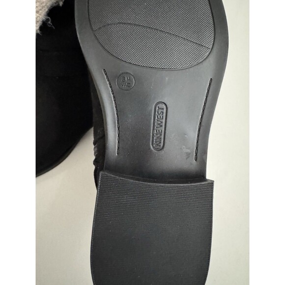 Nine West Andone Over The Knee Boots Womens Sz 8 M Black Faux suede Wide Calf - Picture 16 of 16